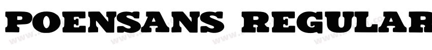 poensans regular字体转换